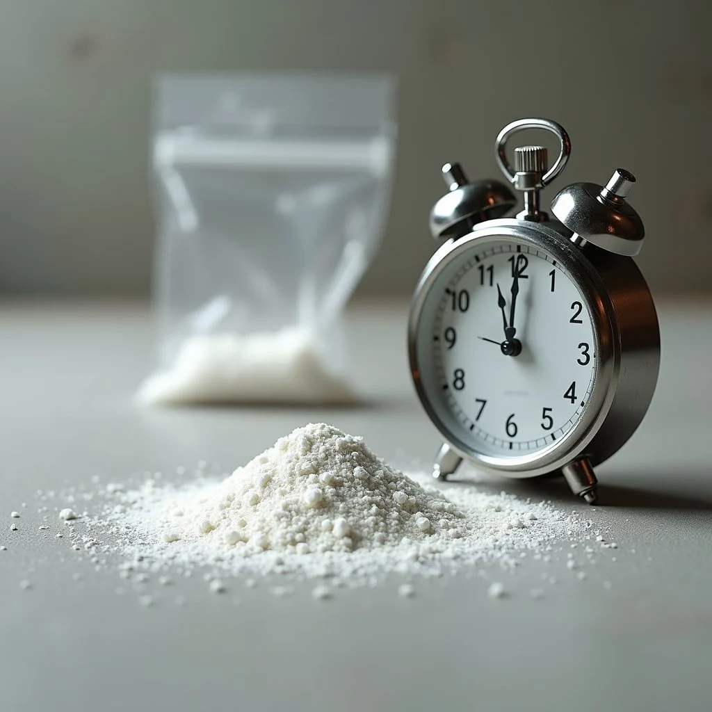 Illustration of how the body processes cocaine over time