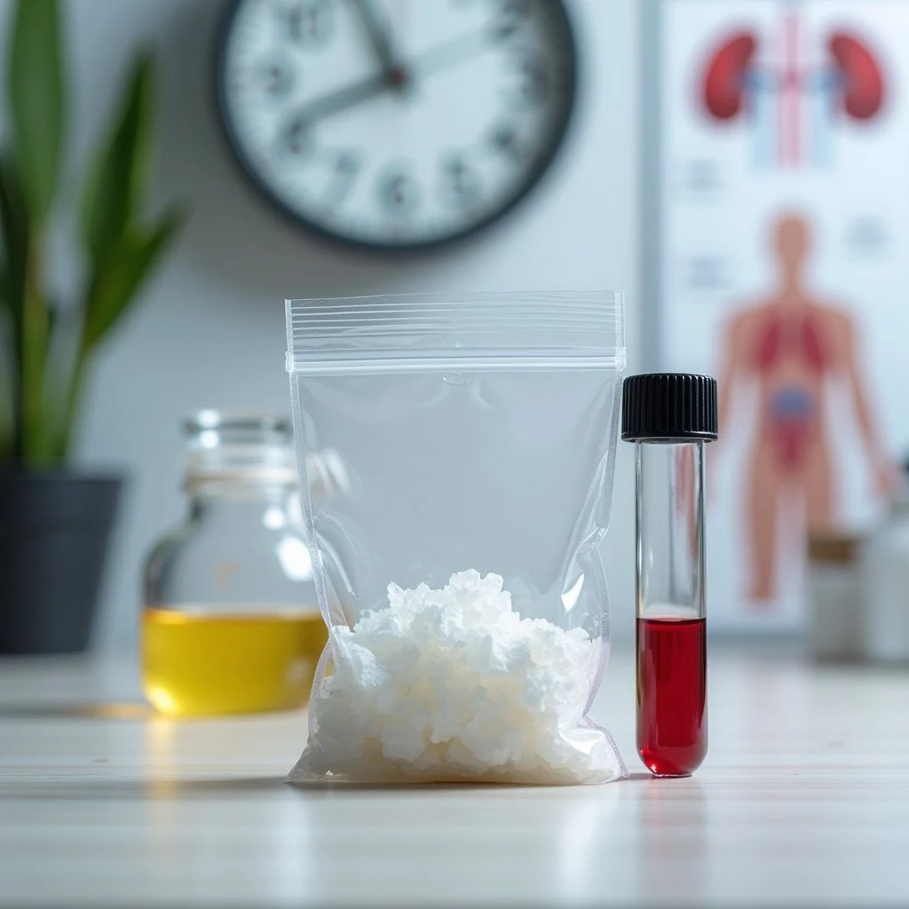 Photo illustrating meth detection time in urine tests