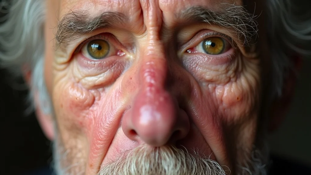 man with alcohol use disorder showing jaundice skin discoloration