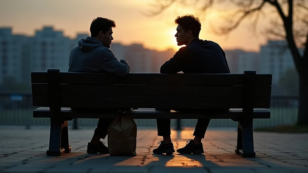 Illustration of friendships strained by addiction