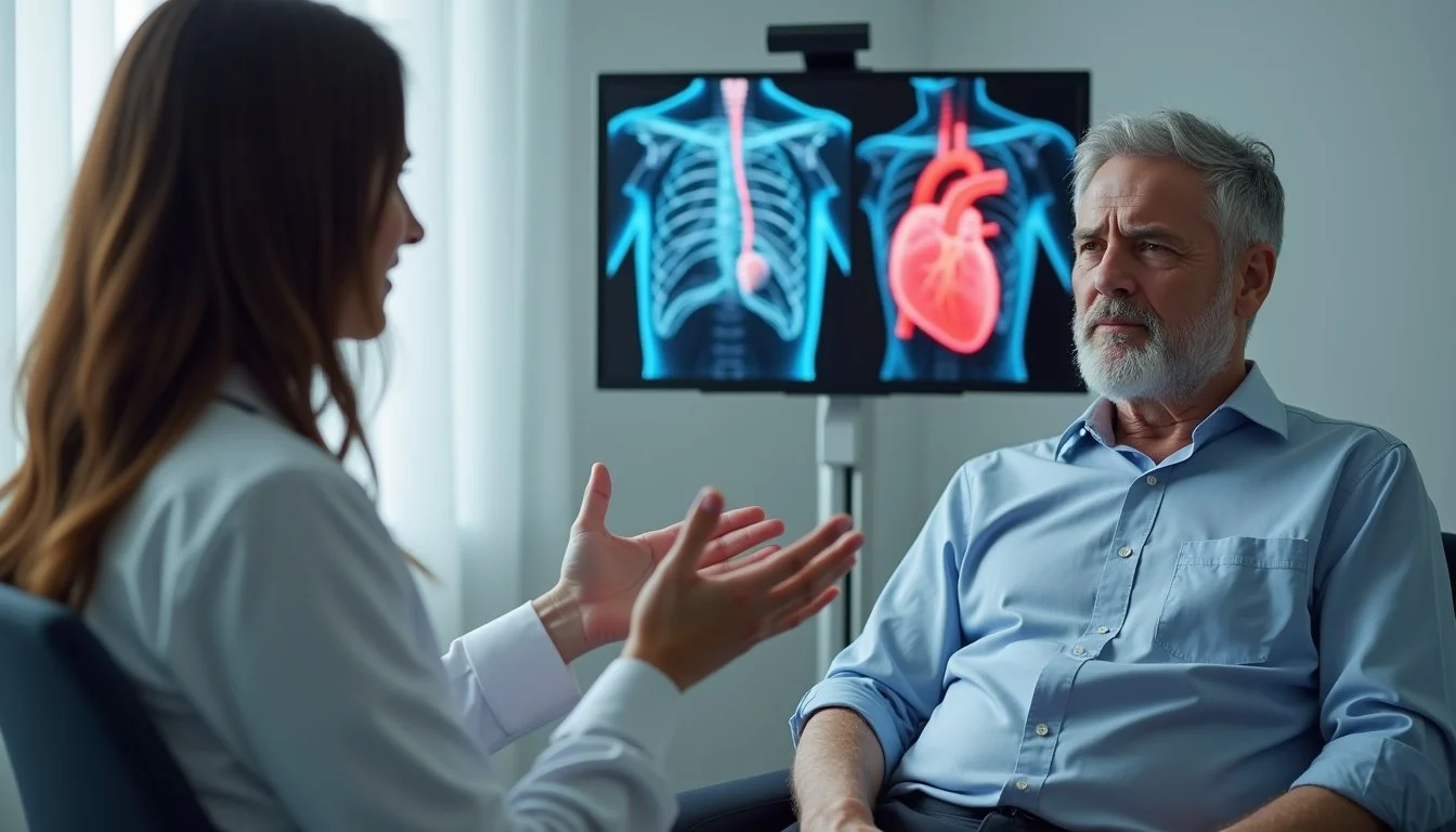 Therapist checking up on a patient exhibiting signs of alcohol dependence