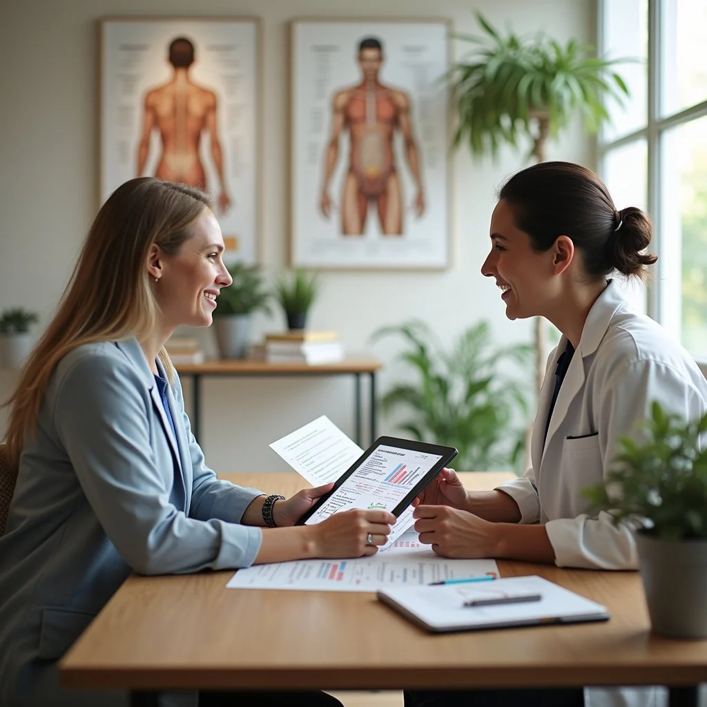 Therapist guiding a patient through holistic addiction recovery techniques