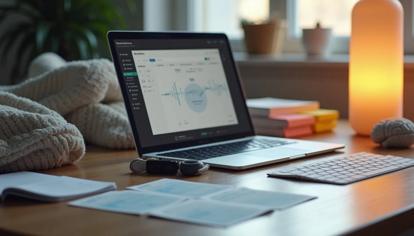 Visual statistics on addiction cravings on a computer screen