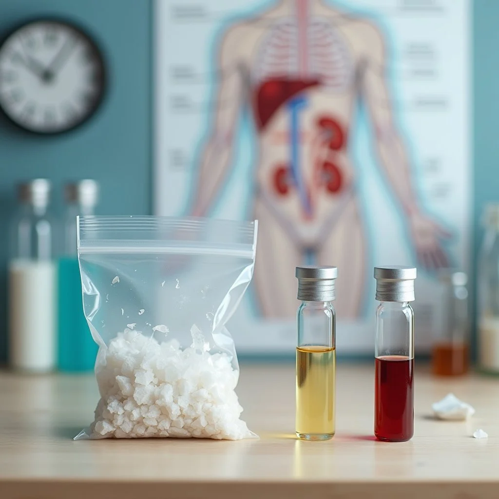 Visual guide to meth detection windows in urine