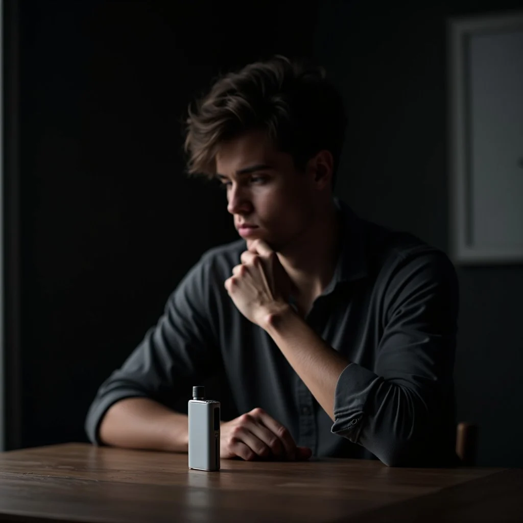 Man reflecting on recovery: how long it takes to heal from vaping