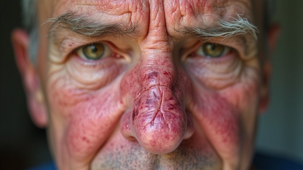 facial redness and capillaries