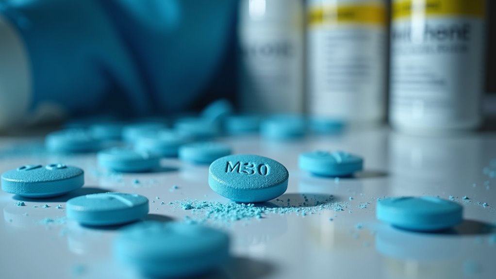 blue pills highlighting health effects and overdose risks