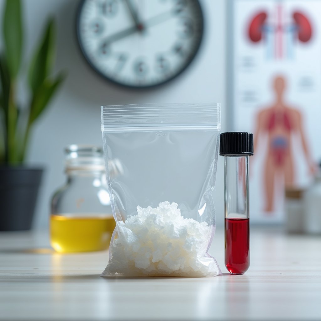 Photo illustrating meth detection time in urine tests