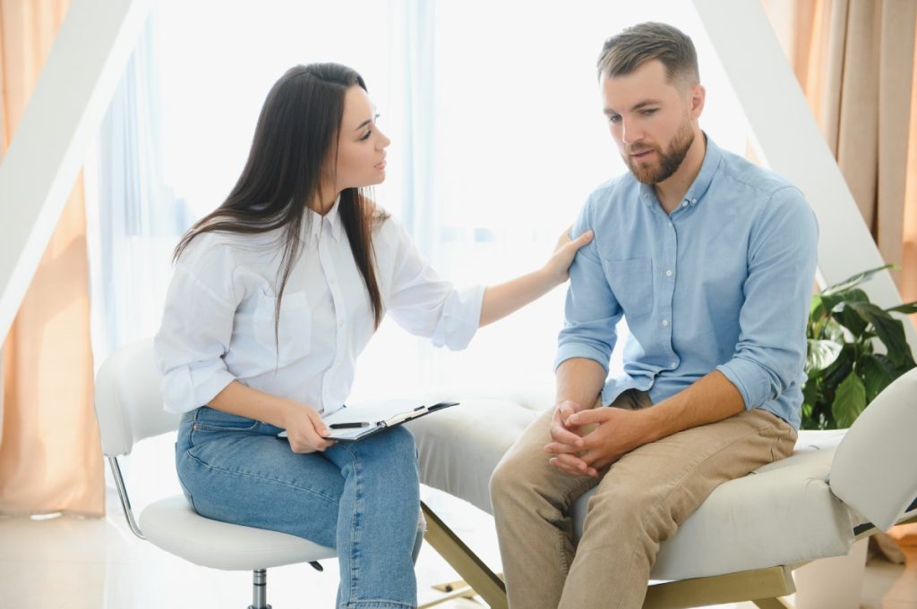 man in long-term recovery after benzodiazepine withdrawal