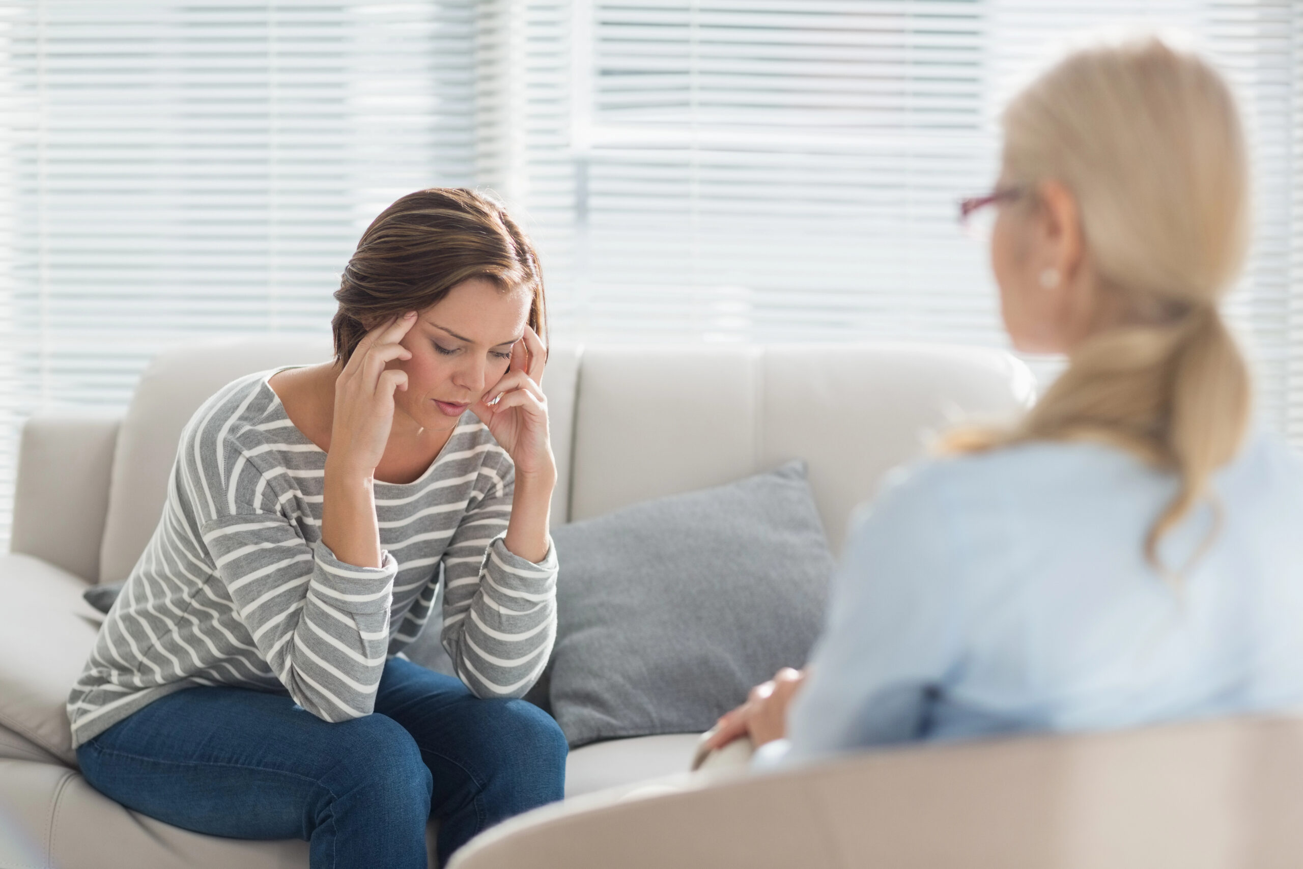 A woman in a therapy session