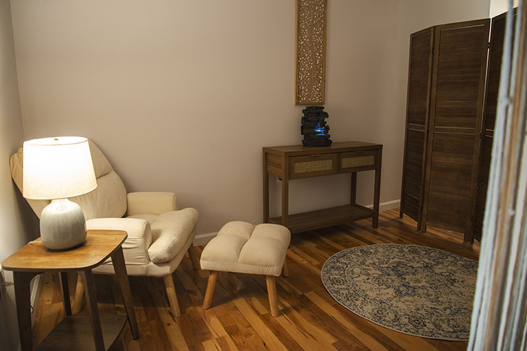 Serenity room at Carolina Outpatient Detox, designed for a relaxing environment during detox in Raleigh, NC.