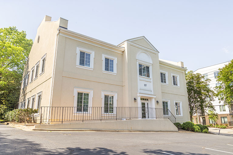 Front view of Carolina Outpatient Detox facility, offering detox in Raleigh, NC, with a clean and welcoming exterior.