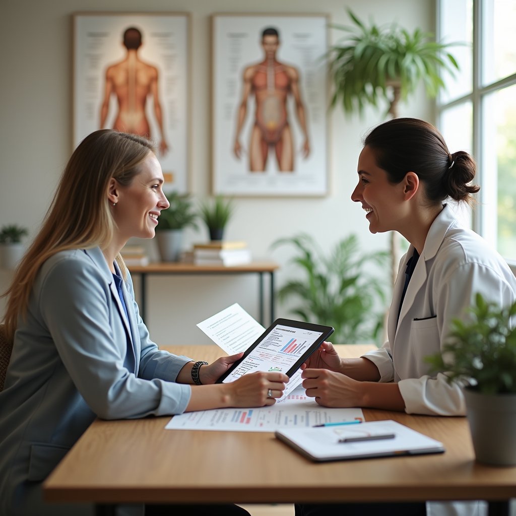 Therapist guiding a patient through holistic addiction recovery techniques