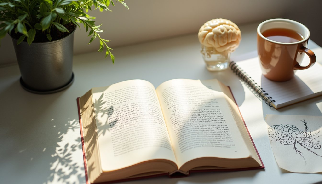 Open book showing a graphic illustrating behavioral signs of addiction and cravings