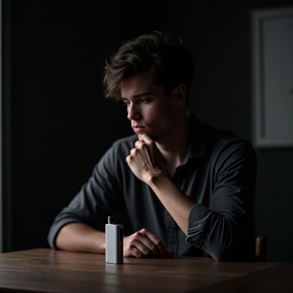 Man reflecting on recovery: how long it takes to heal from vaping